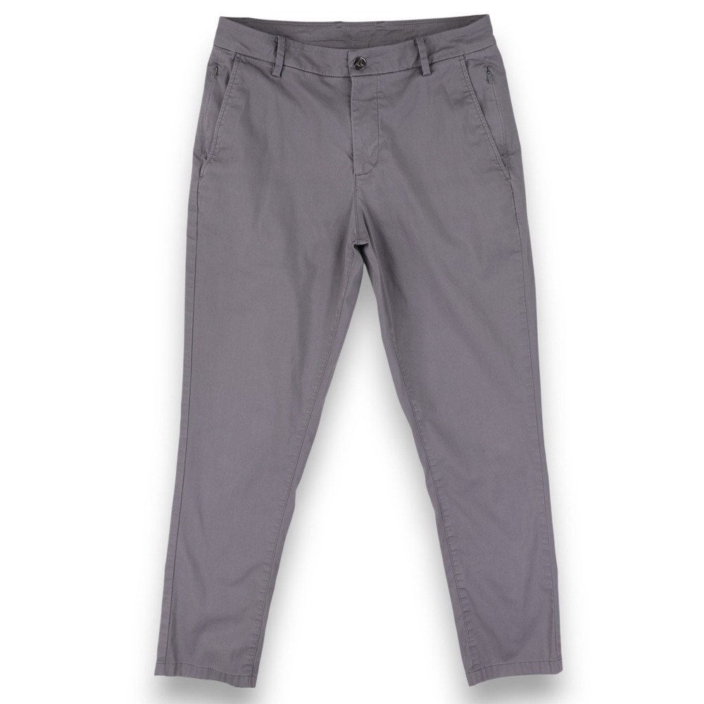 Birddogs Pants Mens 30x28 Gray Chino Built-In Liner Stretch Zip Pockets Travel